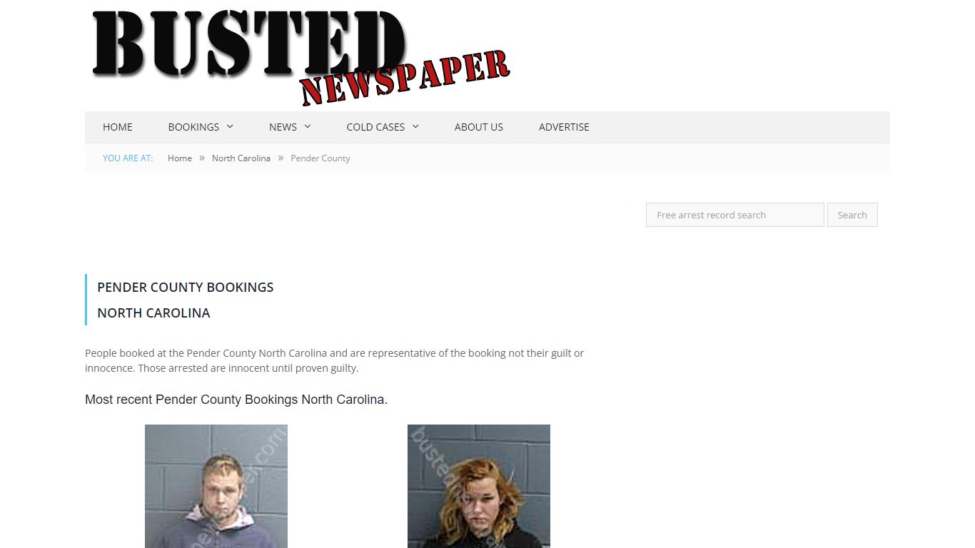 Pender County, NC Mugshots - BUSTEDNEWSPAPER.COM